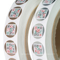 Wholesale customized printed waterproof paper qr code label sticker roll security label stickers